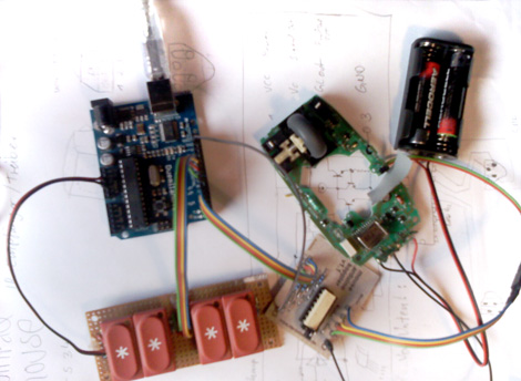 Mouse Arduino Koppler Aufbau